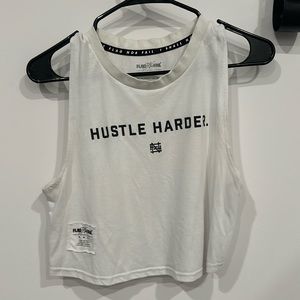 flag Nor Fail Hustle Harder Muscle T Crop